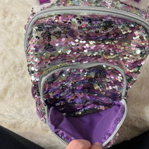 Cat & Jack Unicorn Mini Sequin Backpack Purse - Picture 5 of 8